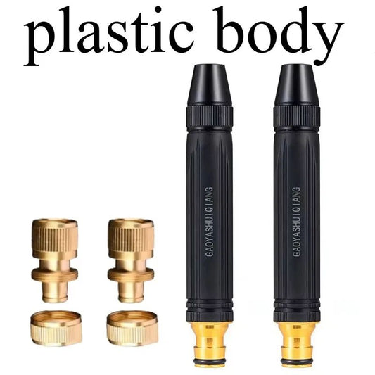 High-Pressure Car Wash Water Gun Nozzle – Durable Black Household Cleaning Sprayer