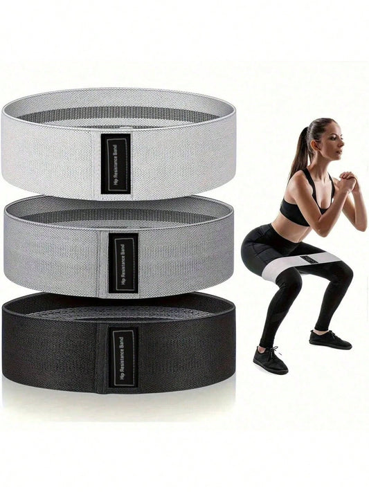 Fabric Resistance Hip Bands Set – Non-Slip Glute & Leg Workout Bands for Home Gym