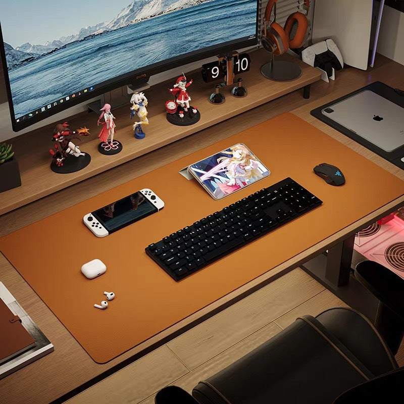 Leather Desk Mat – Large Desk Pad, Mouse Pad & Keyboard Protector for Office