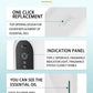Essential oil diffuser detail display with easy replacement, USB Type-C port, visible oil level.