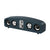 Modern wireless Bluetooth speaker with dual drivers and sleek control knobs, dark blue finish