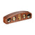 Modern wireless Bluetooth speaker with wood finish and gold accents, retro home decor gadget