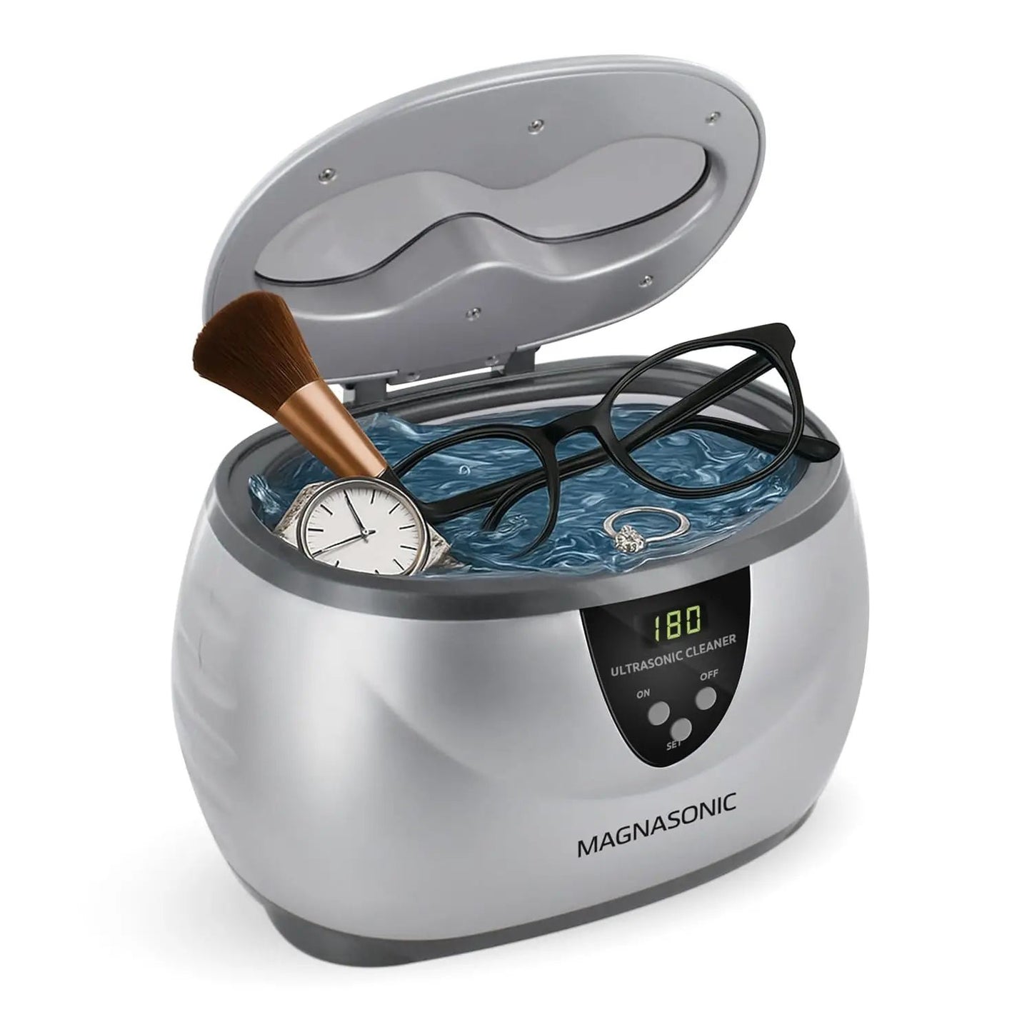 Ultrasonic Jewelry Cleaner with Digital Timer & 20oz Tank