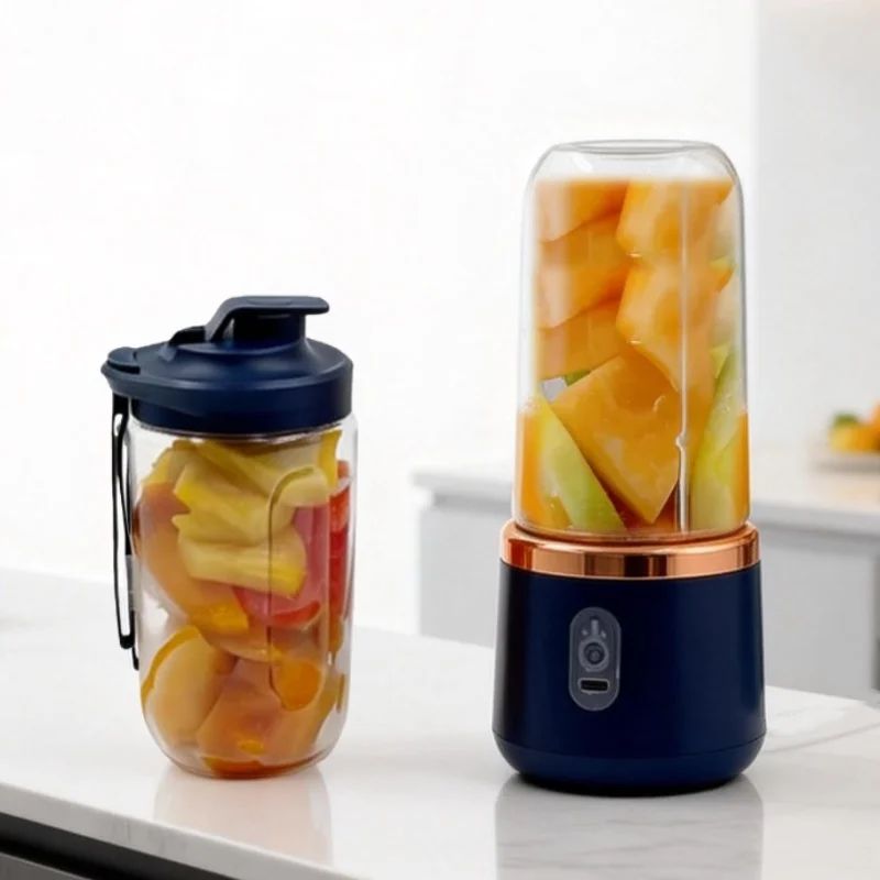 Portable Wireless USB Rechargeable Juicer Blender Bottle – Multi-Blade Smoothie Maker