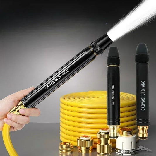 High-Pressure Car Wash Water Gun Nozzle – Durable Black Household Cleaning Sprayer