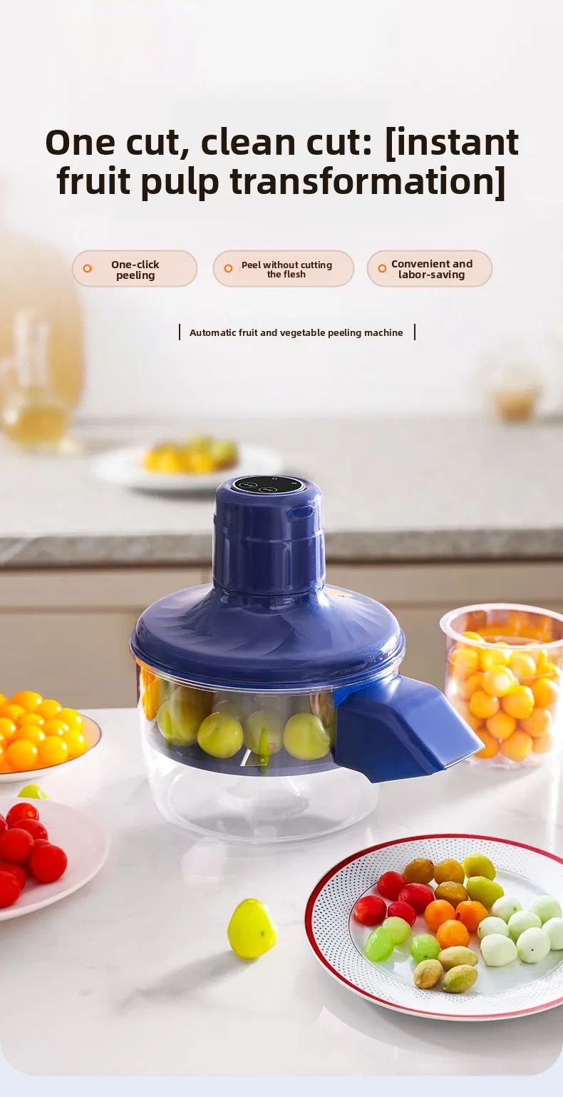 Electric Fruit & Vegetable Peeler Machine – One Touch Automatic Peeling Bowl