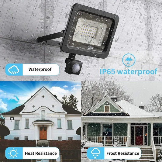 LED Flood Light with Motion Sensor 10W–100W Outdoor Security Light Waterproof