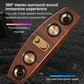 Portable Wooden Bluetooth Speaker with Deep Bass & HD Sound – Waterproof Wireless Speaker with Long Battery Life & Built-in Mic