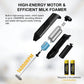 Premium Electric Milk Frother Whisk with Smart Silicone Ring