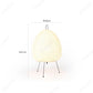 Modern table lamp with white paper shade and tripod legs, 47cm tall, 28cm wide