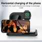 3-in-1 wireless charging station dock charging smartphone, smartwatch, and earbuds