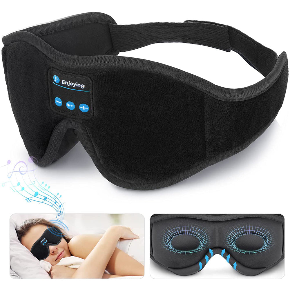 Bluetooth Sleep Headphones 3D Eye Mask – Wireless Music Sleeping Mask with HD Speakers