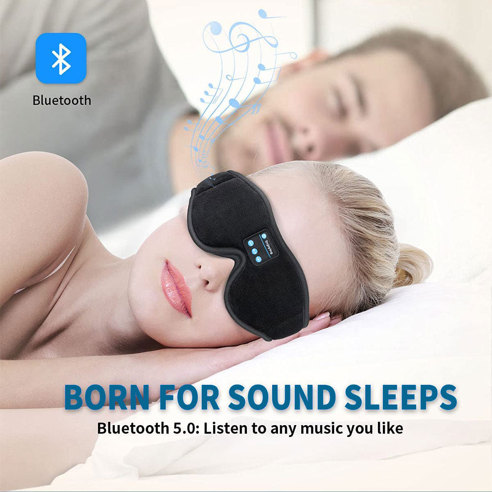 Bluetooth Sleep Headphones 3D Eye Mask – Wireless Music Sleeping Mask with HD Speakers