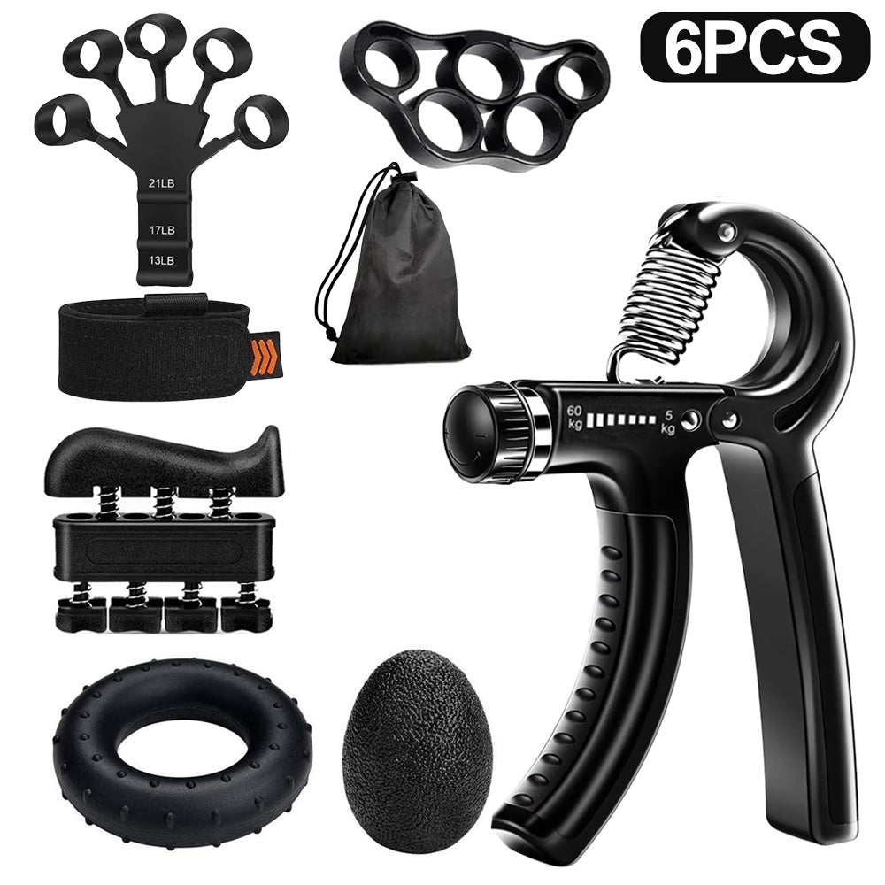 Adjustable Hand Grip Strengthener 5–60kg – Grip Strength Trainer with Finger Exerciser