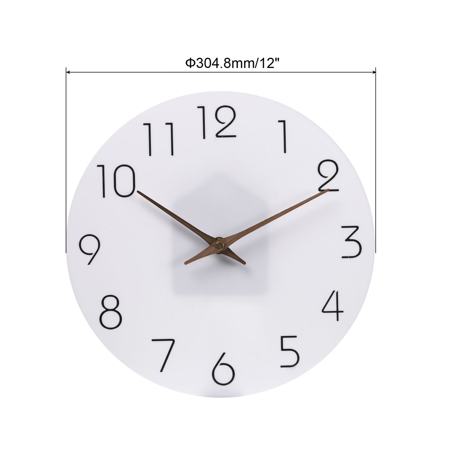 12/14 Inch Silent Wooden Wall Clock – Modern Non-Ticking Decorative Clock