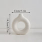 Nordic Circular Hollow Ceramic Vase – Modern Decorative Flower Vase for Home Décor