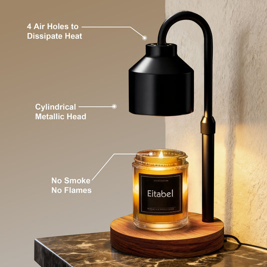 Electric Candle Warmer Lamp with Timer – Adjustable Height Wax Melting Lamp