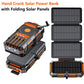 20000mAh Solar Power Bank with 4 Foldable Solar Panels – Magnetic Wireless Fast Charger & Hand Crank