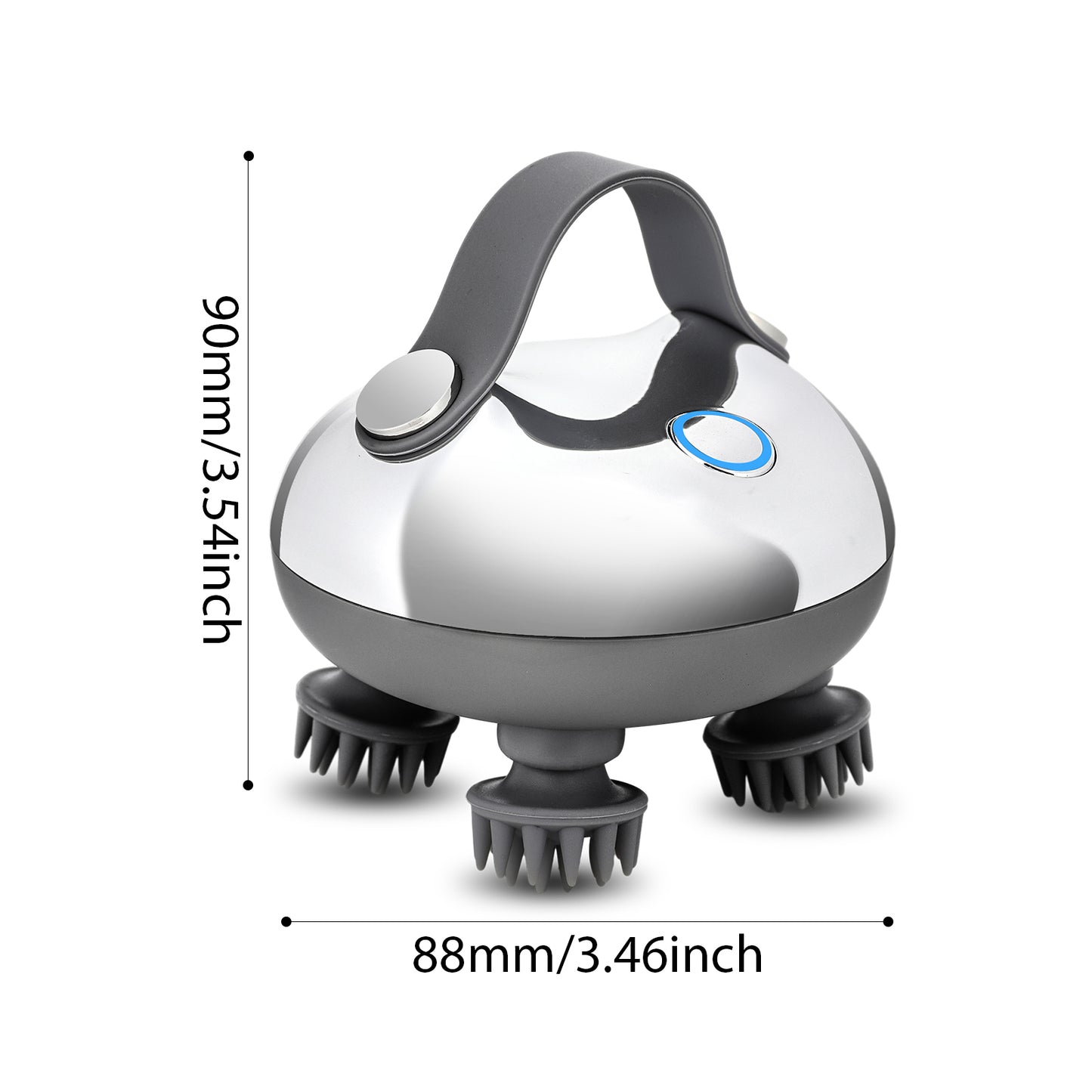 Electric Scalp Massager with 8 Silicone Massage Heads – 3 Massage Modes