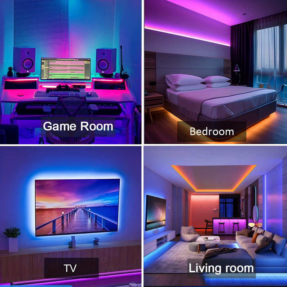 RGB LED Strip Lights with App Control – Flexible Color Changing Room Lights