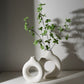 Nordic Circular Hollow Ceramic Vase – Modern Decorative Flower Vase for Home Décor