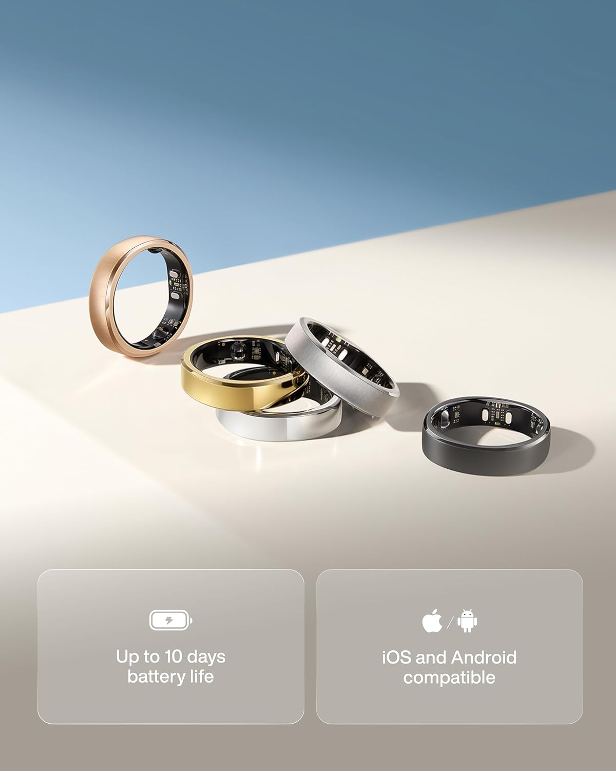 Gen 3 Smart Ring – Sleep, Heart Rate & Fitness Tracker with Vibration Alerts