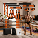 Resistance Band Pilates Set with Bar – Full Body Strength Training Workout Kit