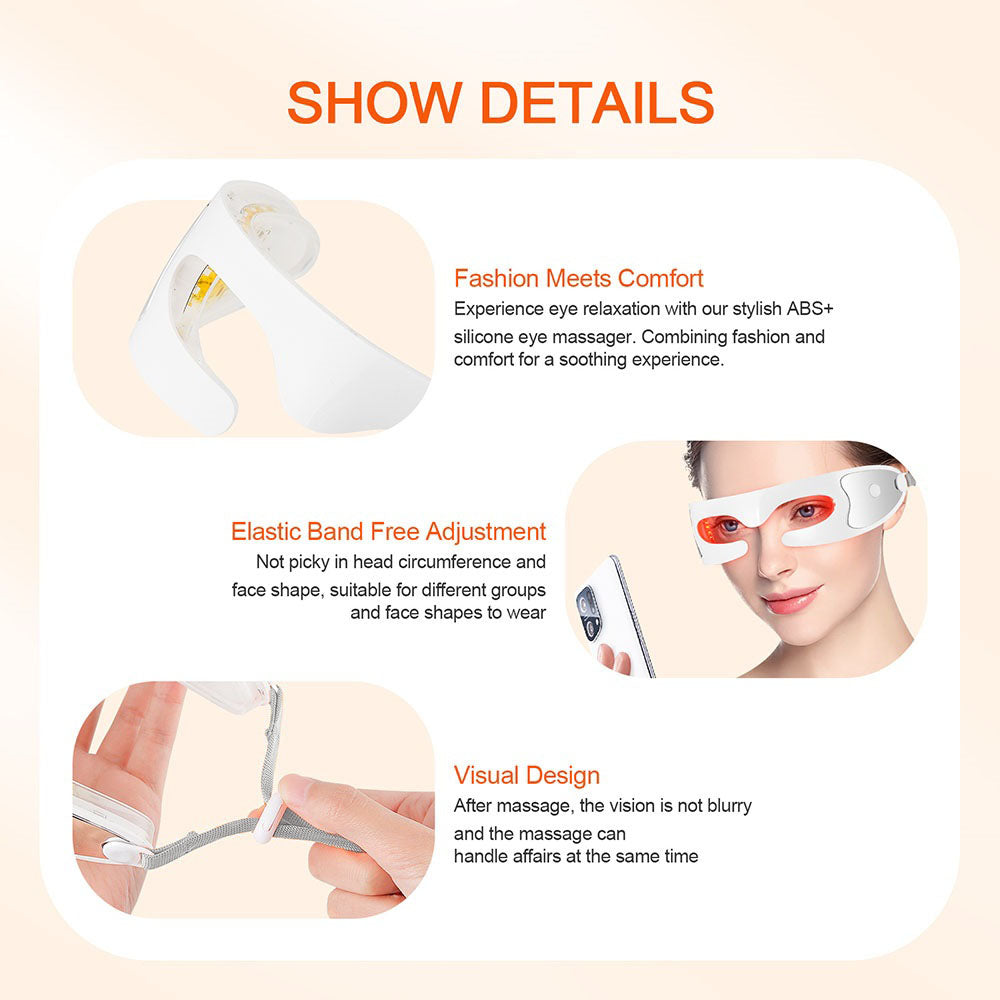 LED Anti-Aging Eye Massager – Photon Therapy Eye Care Device for Dark Circles & Puffiness