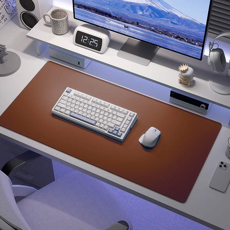 Leather Desk Mat – Large Desk Pad, Mouse Pad & Keyboard Protector for Office