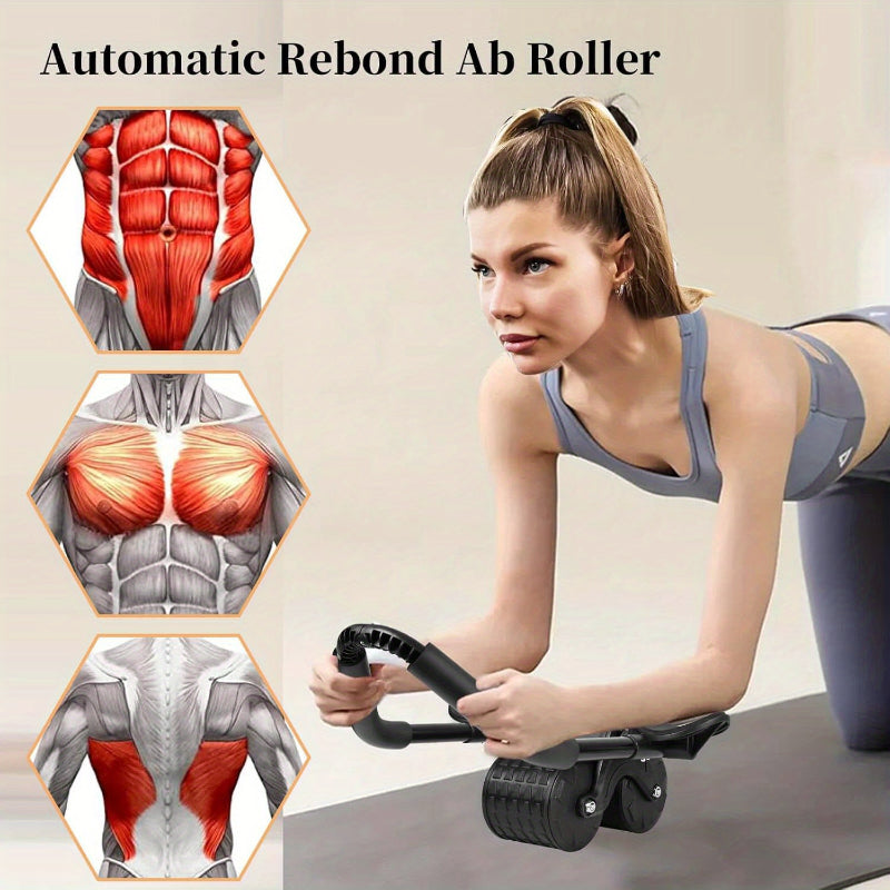 2-in-1 Dual Wheel Ab Roller – Non-Slip Core Trainer for Home Gym Fitness