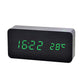 Wooden LED Digital Alarm Clock – Temperature Display Bedside & Desk Clock
