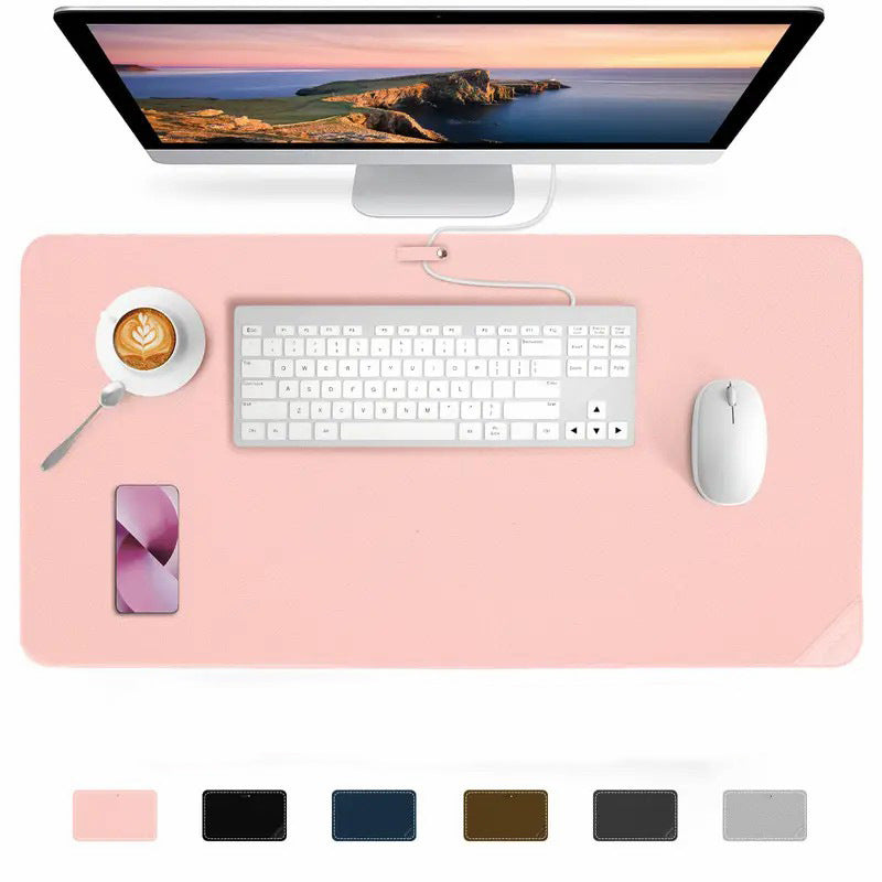 Leather Desk Mat – Large Desk Pad, Mouse Pad & Keyboard Protector for Office