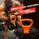 Convertible Dumbbell Kettlebell Handle – Adjustable Home Gym Strength Training Equipment
