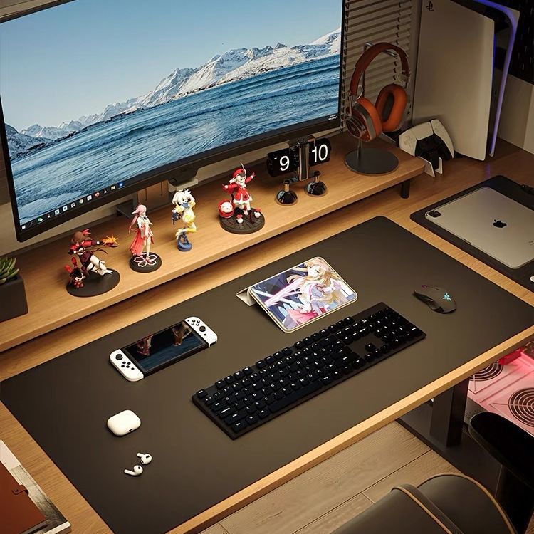 Leather Desk Mat – Large Desk Pad, Mouse Pad & Keyboard Protector for Office
