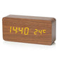 Wooden LED Digital Alarm Clock – Temperature Display Bedside & Desk Clock