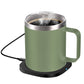 2-in-1 Coffee Mug Warmer & Wireless Charger – 55°C Constant Temperature Cup Warmer with Stainless Steel Mug