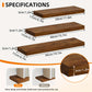 Floating Wooden Wall Shelves Set (2/4/6 PCS) – Modern Wall-Mounted Storage Shelves