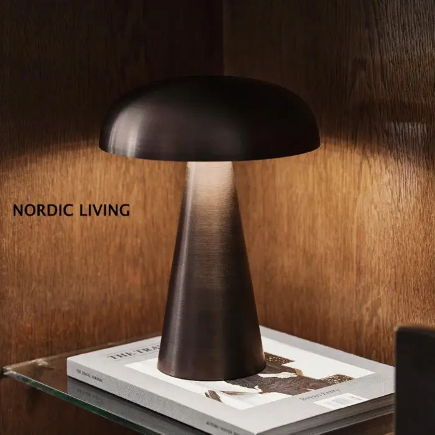 Rechargeable LED Mushroom Table Lamp – Touch Dimmable Bedside & Desk Lamp