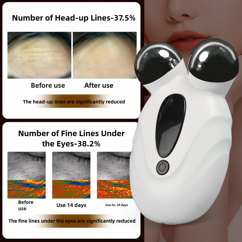 3D Microcurrent Face Lifting Massager Roller – Skin Tightening & Facial Rejuvenation Device