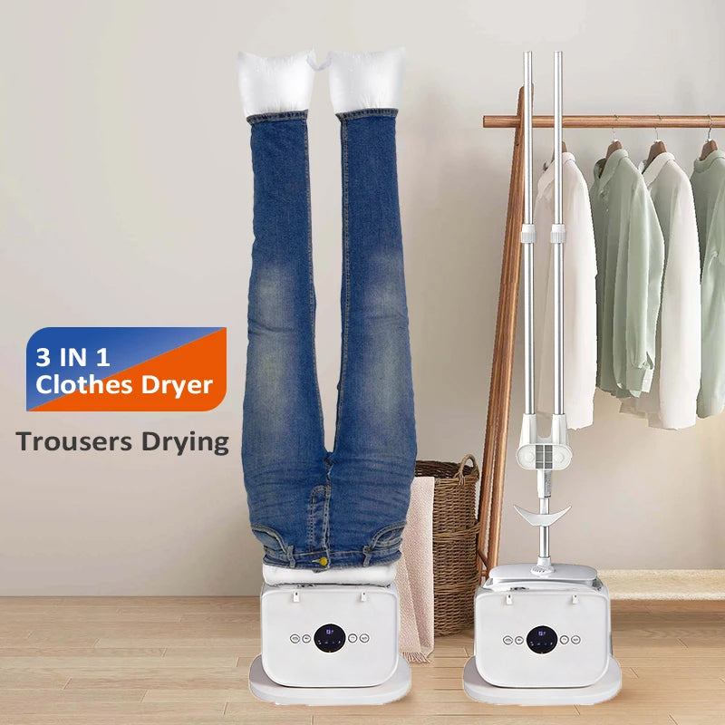 Portable Foldable Electric Heated Air Dryer & Steam Ironing Machine for Clothes & Shoes