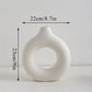 Nordic Circular Hollow Ceramic Vase – Modern Decorative Flower Vase for Home Décor