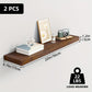Floating Wooden Wall Shelves Set (2/4/6 PCS) – Modern Wall-Mounted Storage Shelves