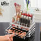 Clear Acrylic Makeup Drawer Organizer – Stackable Modular Cosmetic & Jewelry Storage Box with Velvet Lining