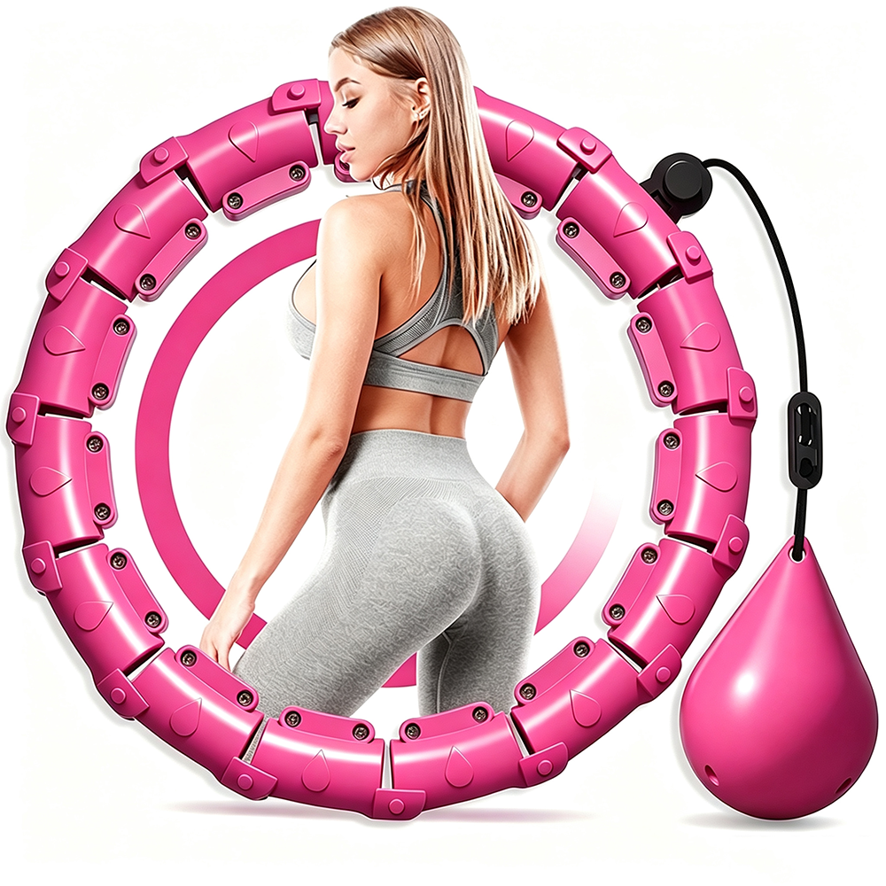 Smart Weighted Infinity Fitness Hoop – Adjustable 2-in-1 Exercise Hoop with 24 Detachable Links