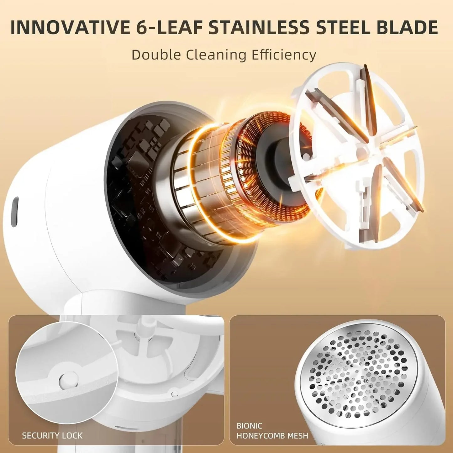 Rechargeable Electric Fabric Shaver – Portable Lint & Fuzz Remover with LED Display