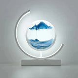 LED Moving Sand Art Table Lamp – 3D Quicksand Hourglass Night Ligh