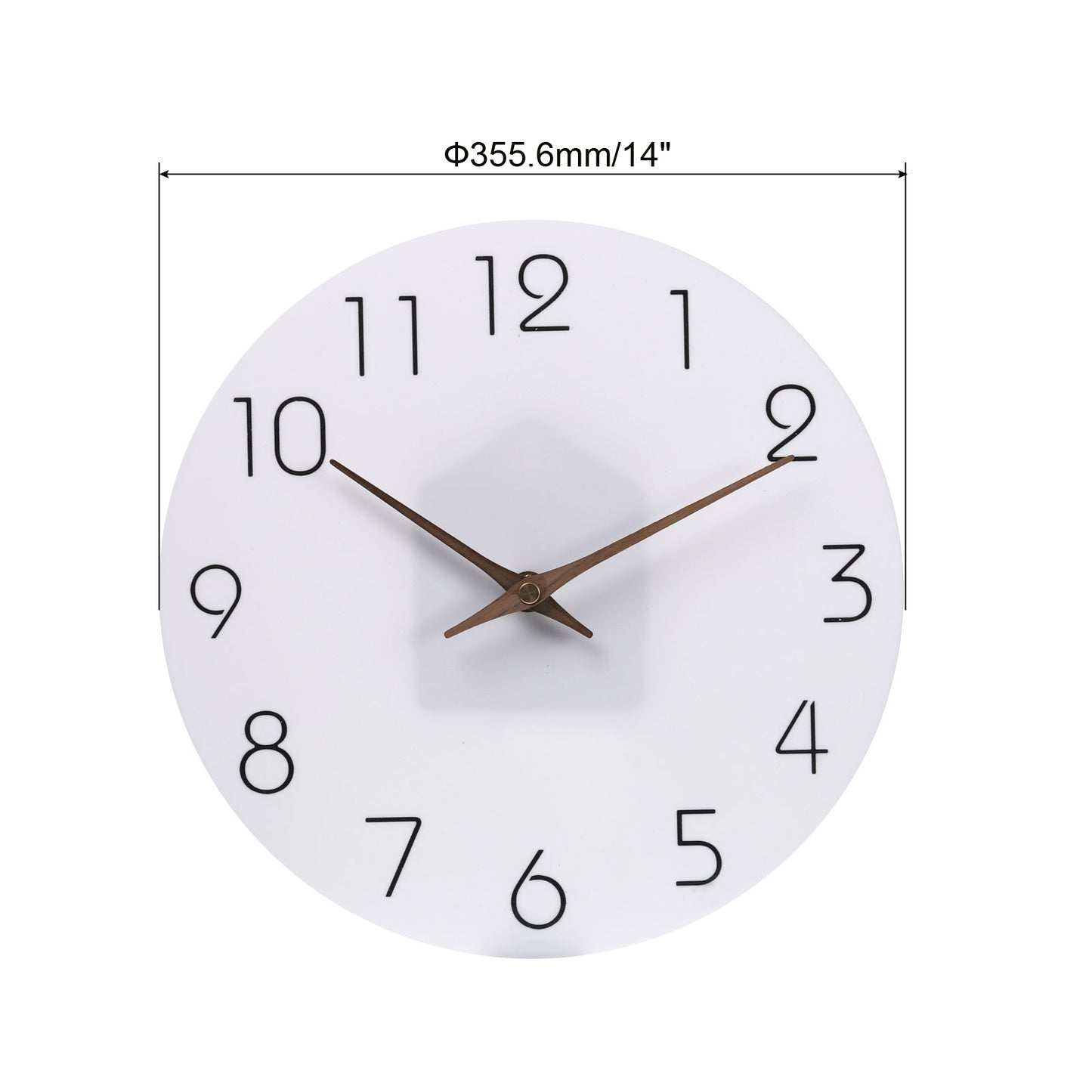 12/14 Inch Silent Wooden Wall Clock – Modern Non-Ticking Decorative Clock