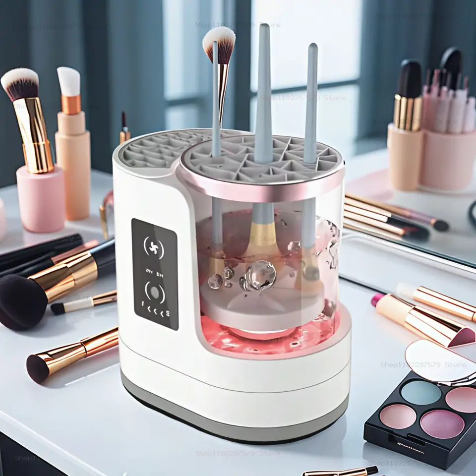 3-in-1 Electric Makeup Brush Cleaner & Dryer – Automatic USB Brush Cleaning Machine