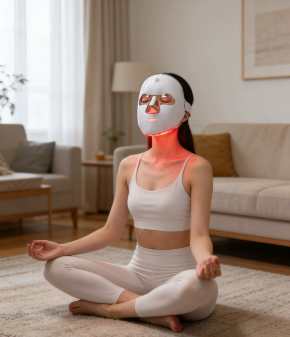 LED Light Therapy Face Mask – Anti-Aging Skincare Device for Wrinkles, Firming & Skin Rejuvenation
