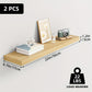 Floating Wooden Wall Shelves Set (2/4/6 PCS) – Modern Wall-Mounted Storage Shelves